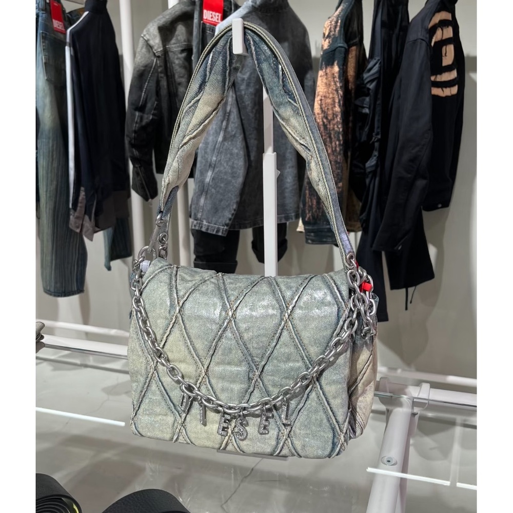 Diesel Charm-D Bag Size M - Denim Light Blue NWT✨ - Picture 8 of 8